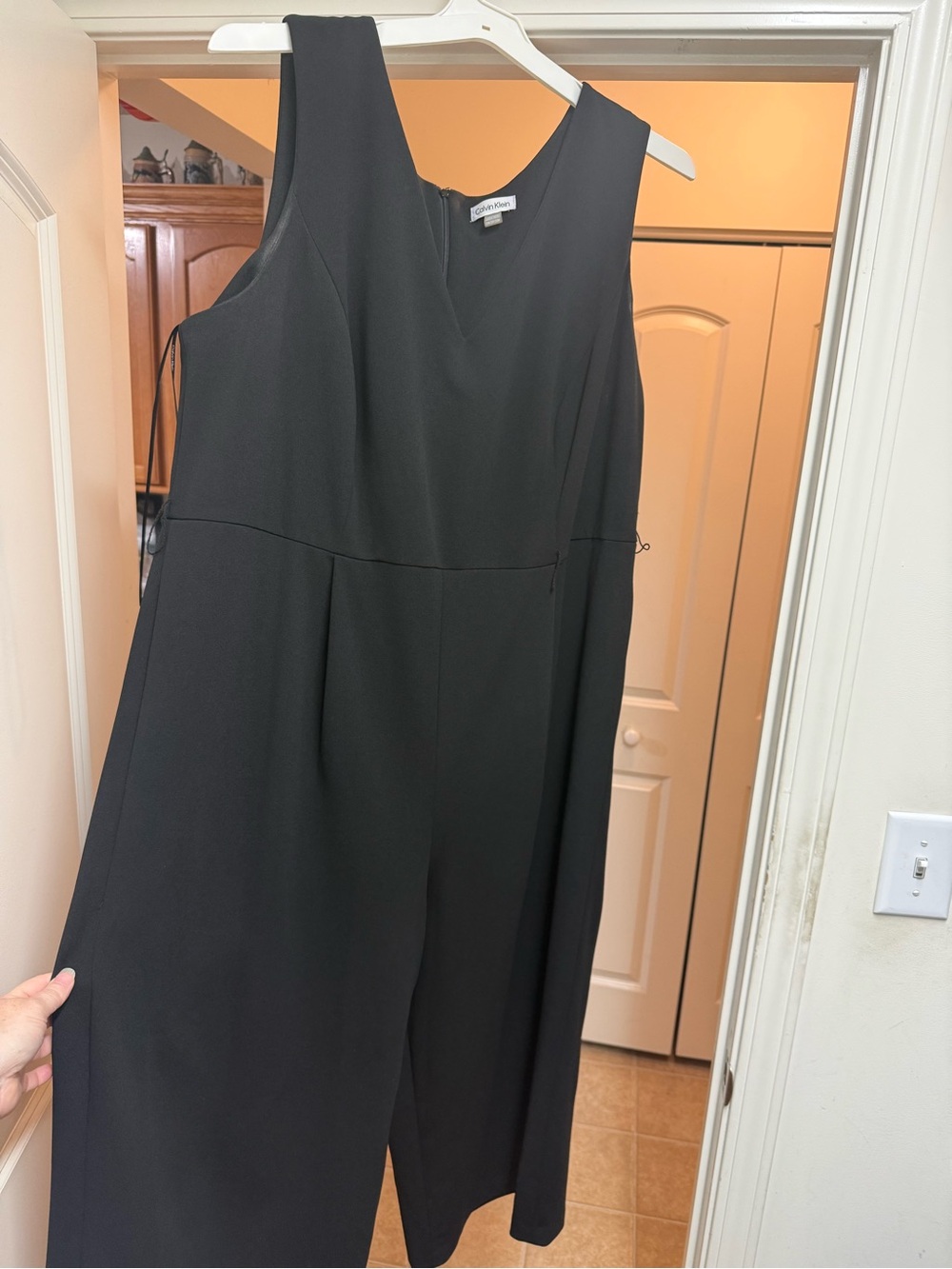 Calvin Klein Black Sleeveless Midi jumpsuit